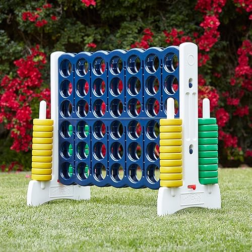 Miniatura 119 de ECR4Kids ELR-12507 - Juego Jumbo de 4 en fila, juego de patio trasero para niños, para interiores o exteriores, divertido juego para adultos