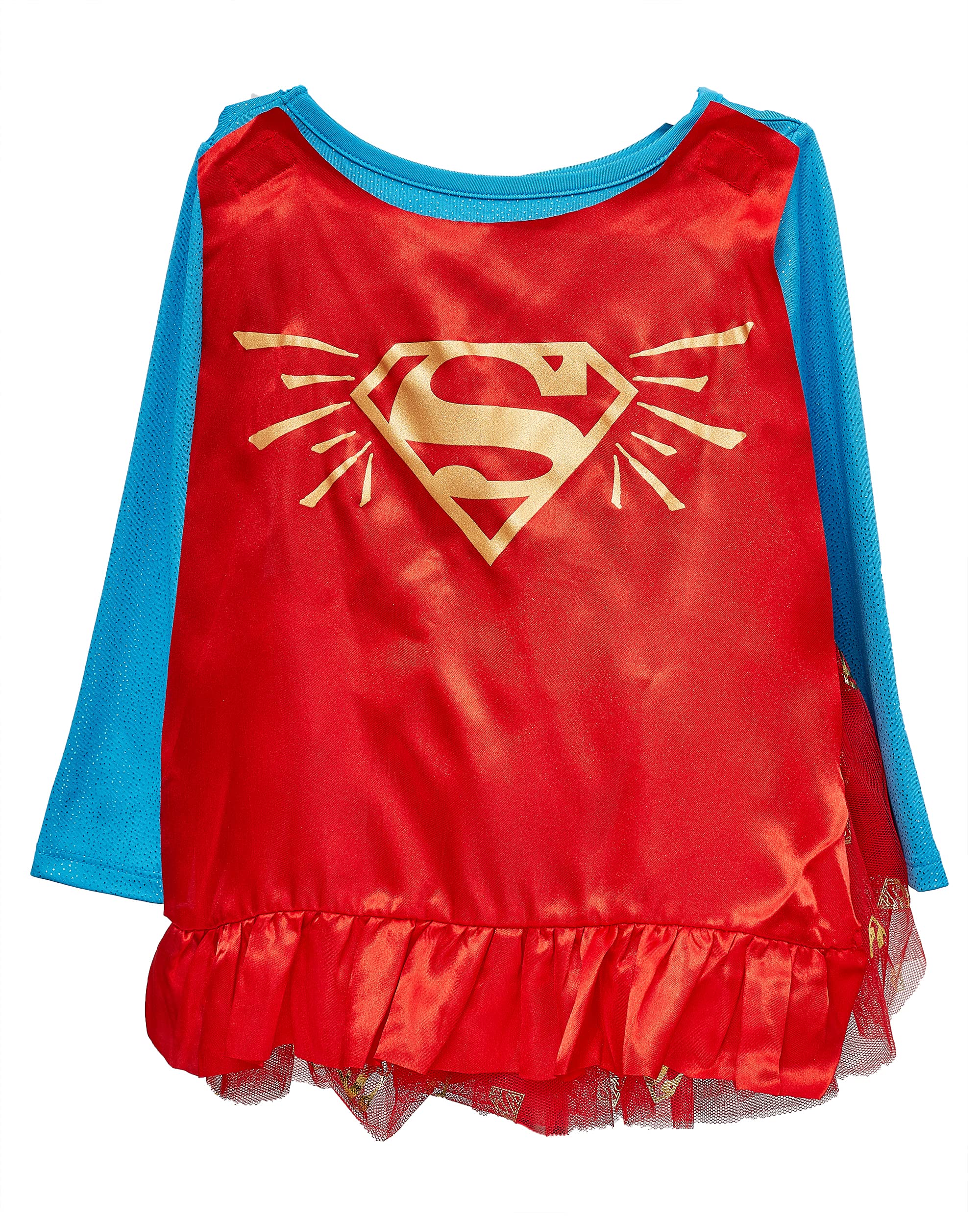 DC Comics Supergirl Batgirl Infant Baby Girls Dress, Blue/Red/Yellow, 3-6 Months