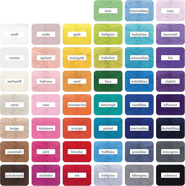 Visiter la boutique Gründl Gründl Laine Cotton Quick uni - laine fine pour crocheter - fil à tricoter – fil à crocheter – brillant et doux pour la peau – 100% coton – 1 pelote 50 g / 125 m – taille d’aiguille 3-4 - crème in use