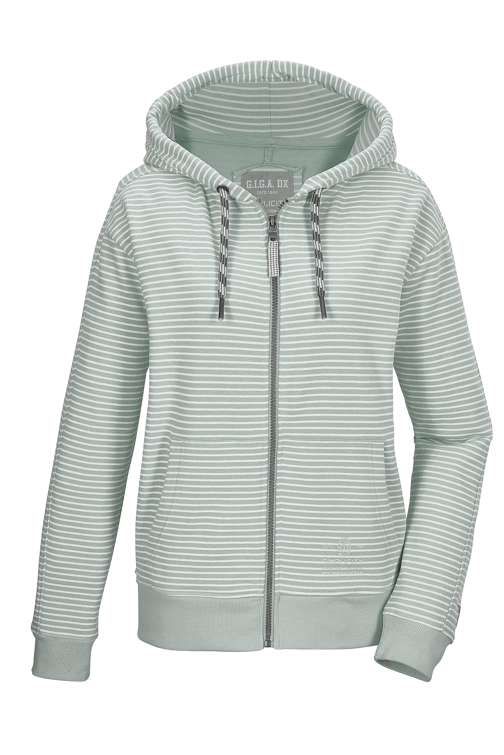 G.I.G.A. DX Women's GS 42 Wmn SWT Jckt GOTS Sweat Jacket with Hood Blue
