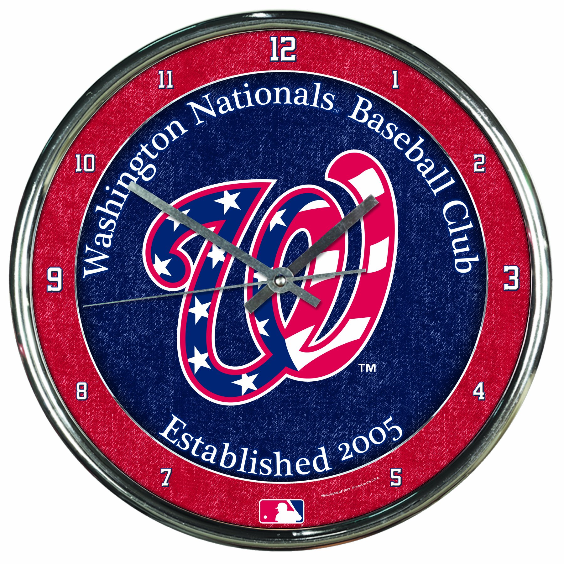 MLB Washington Nationals Chrome Clock
