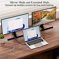 Vista 6 de Cable USB C a HDMI de 35 pies, cable trenzado 4K tipo C a HDMI, [compatible con Thunderbolt 3/4], para iPhone 15 Series, MacBook Pro/Air, iPad Pro