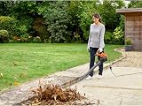 Black+Decker 3-in-1 electric leaf blower/leaf blower BEBLV301 (3,000 watts, with shredder+attachable leaf rake, 72l collection bag backpack - high blowing speed & adjustable suction power) - 7