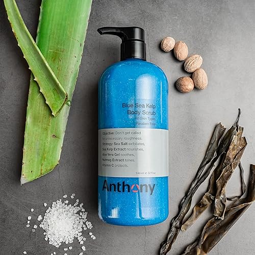 Miniatura 4 de Anthony Exfoliante corporal  Sal marina, vitamina C y aloe vera limpia profundamente, suaviza los parches ásperos y calma y protege la piel  Gel