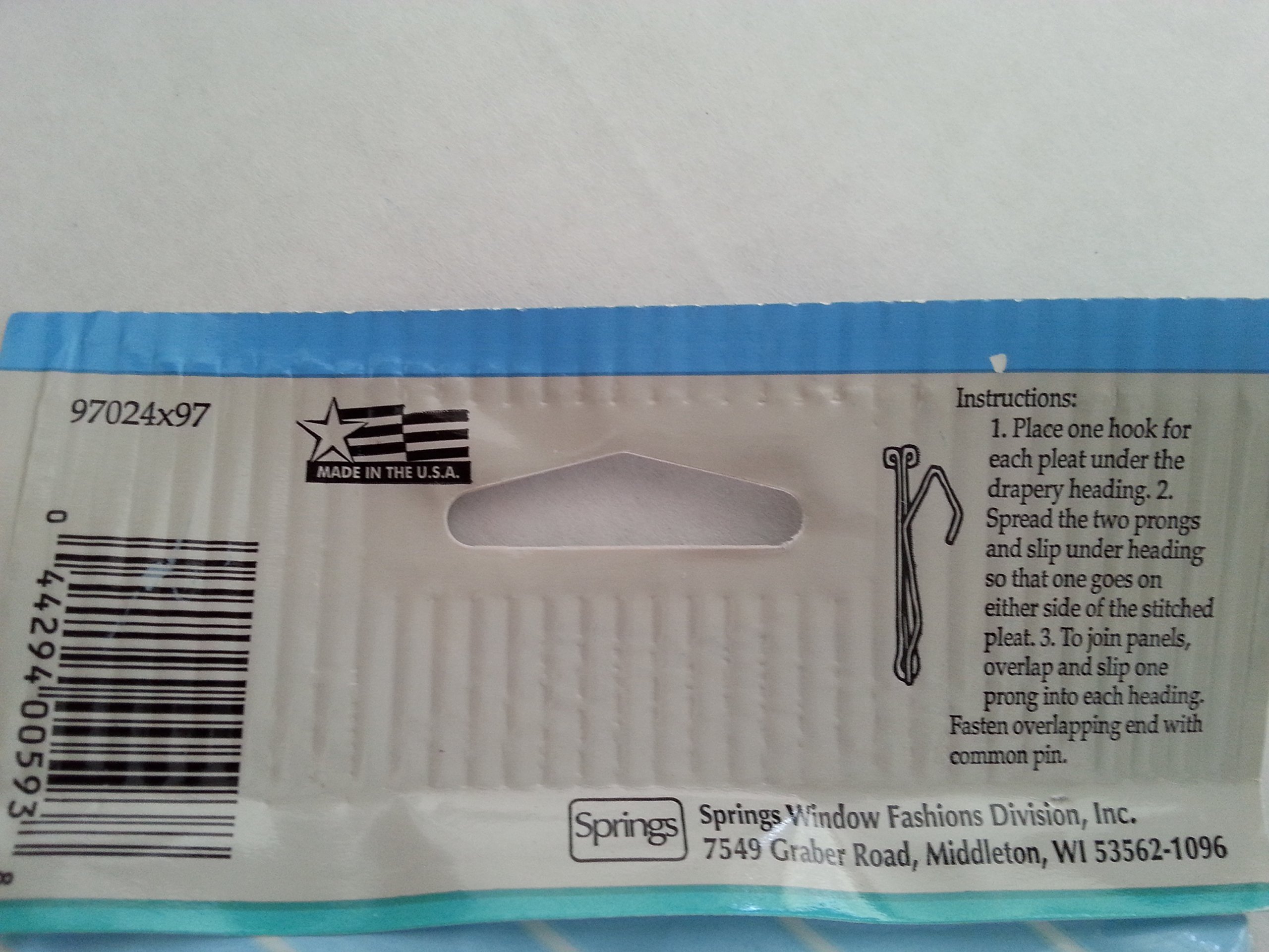 Amazon.com: Graber 3-Inch Slip On Drapery Hooks with 1/8-Inch Drop