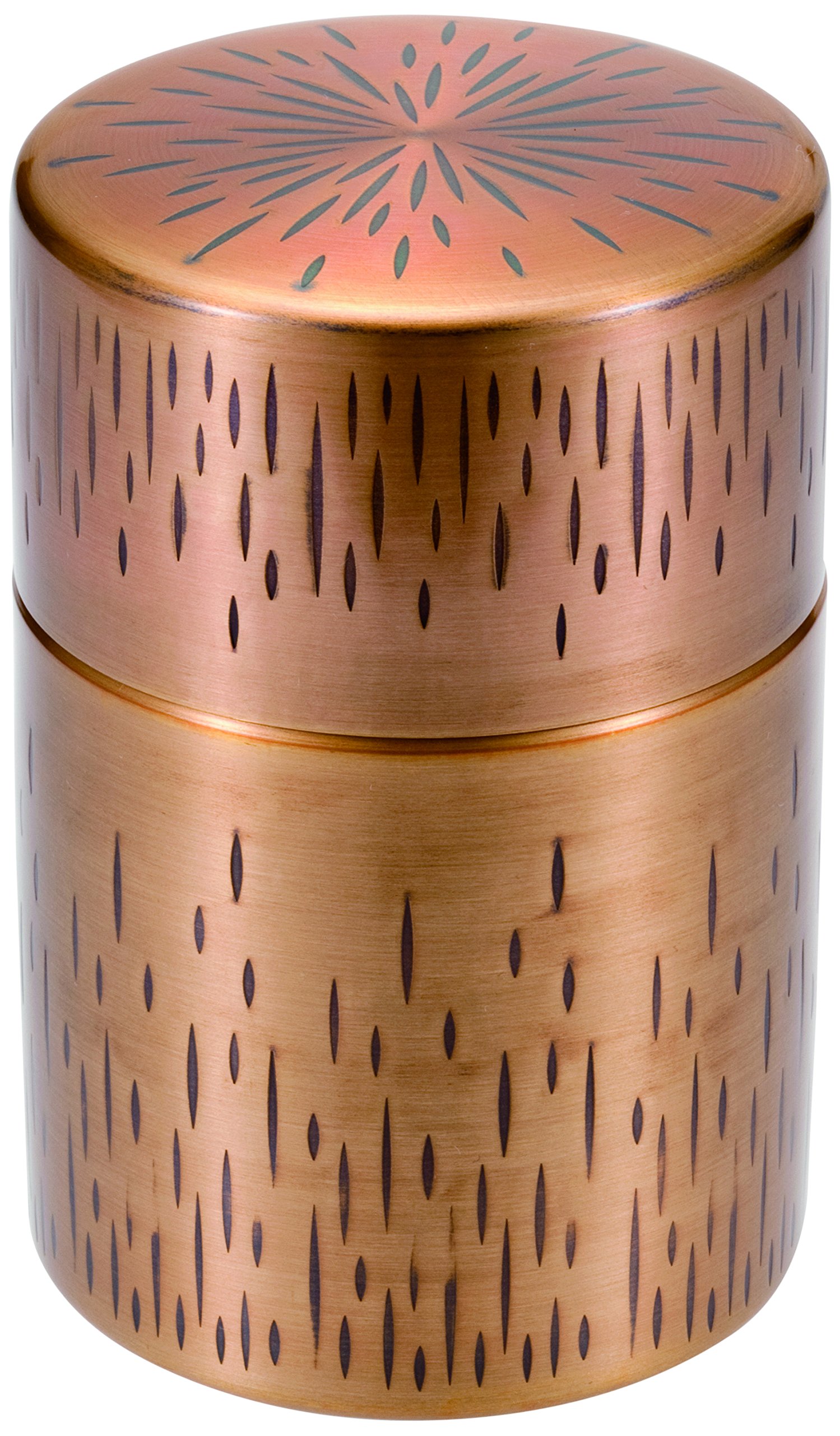 Amazon｜新光金属 茶筒 黄金被仕上 大細(容量:150g) 純銅 黄金被き仕上