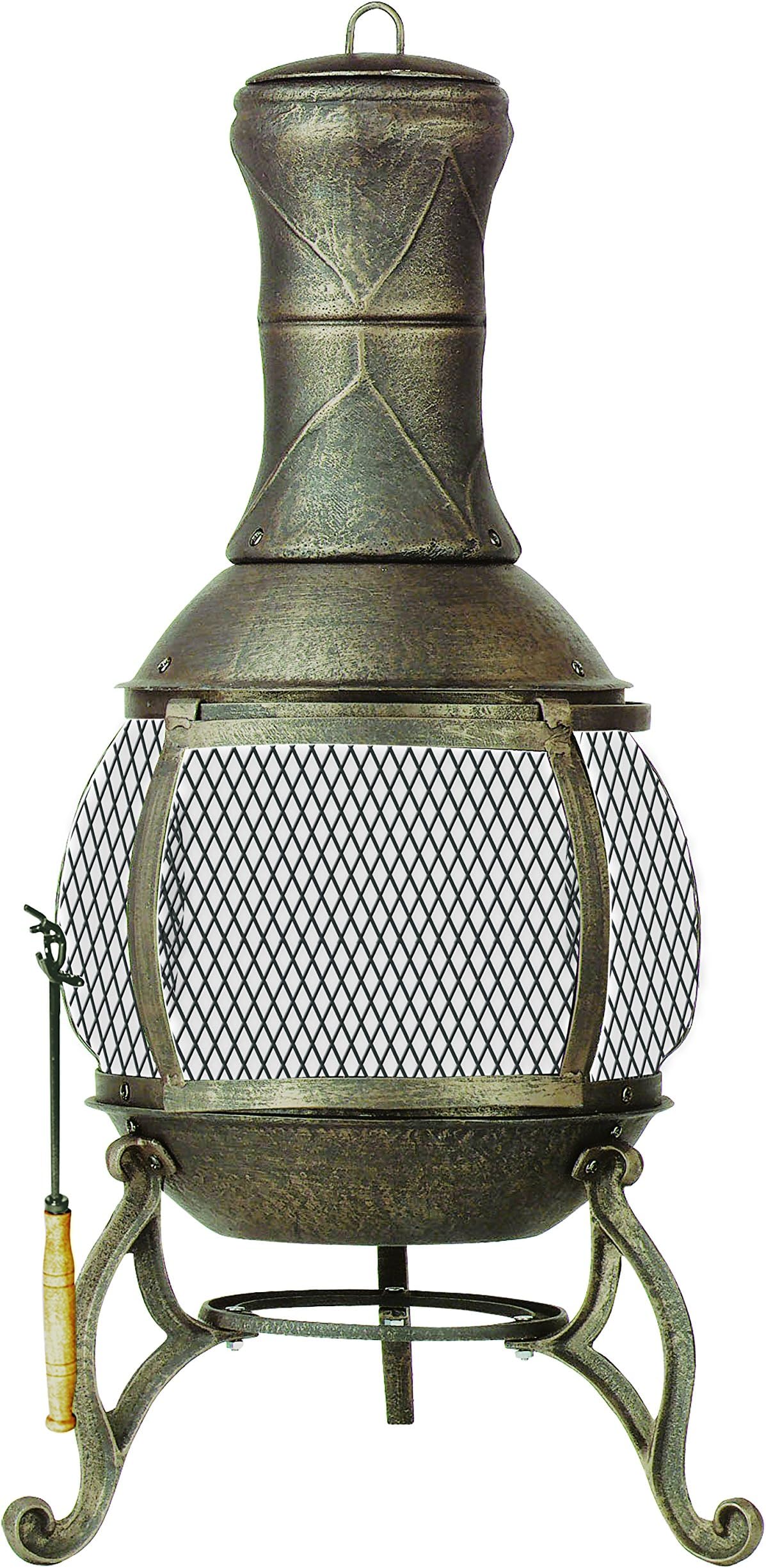 Deckmate Corona 3 Ft. High Outdoor Steel Chimenea Fireplace Model 28063