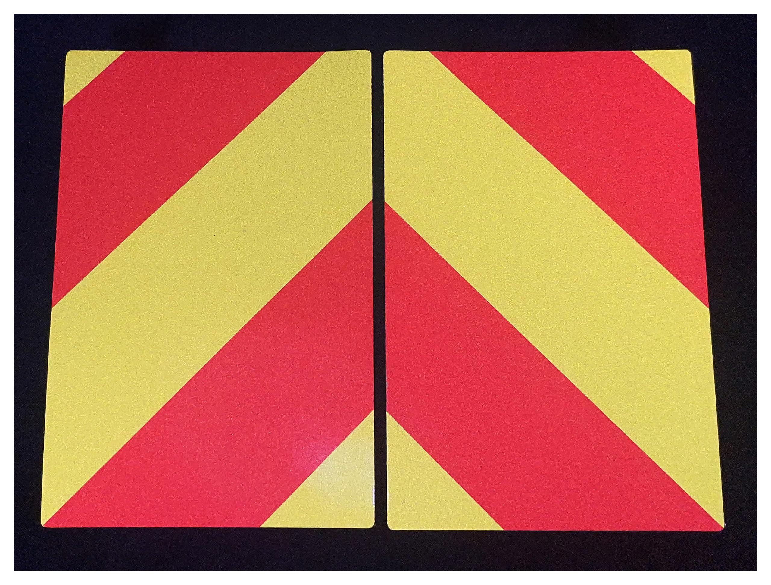 WhamheadReflective Chevron Sheets Car Truck Van Trailer Stickers - Yellow/Red