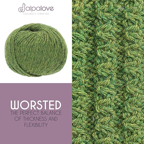 Vista 89 de Bulky Set (6 x 1.75 oz) Super Soft Baby Alpaca Hilo de tejer gris verde 328 yardas Gris Verde,Beige,Azul y verde,Cappuccino,Azul Oscuro,Gris