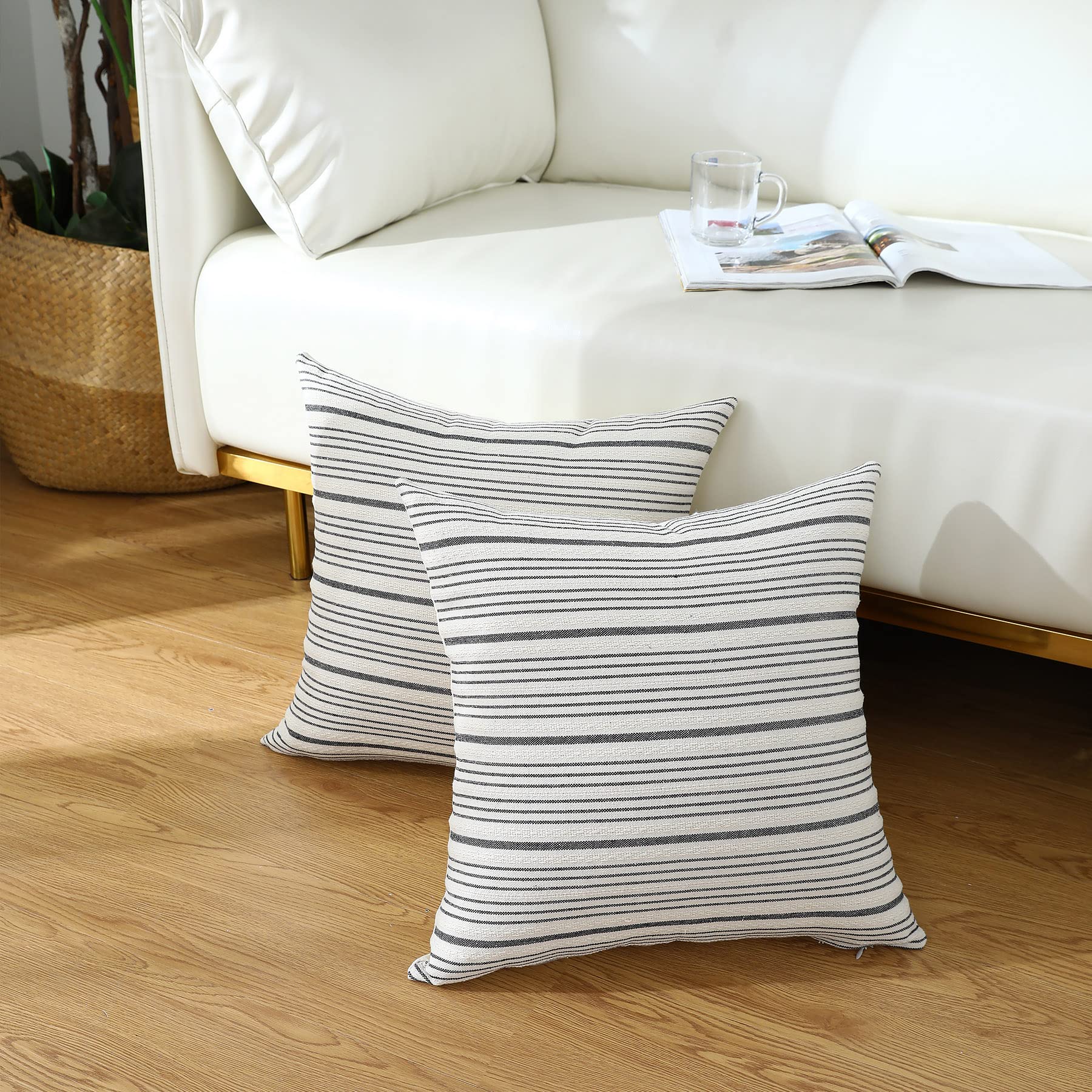 SEEKSEE Fundas De Almohada De Algodón Bohemio Con Borlas Tejidas A Mano, Fundas De Almohada Decorativas