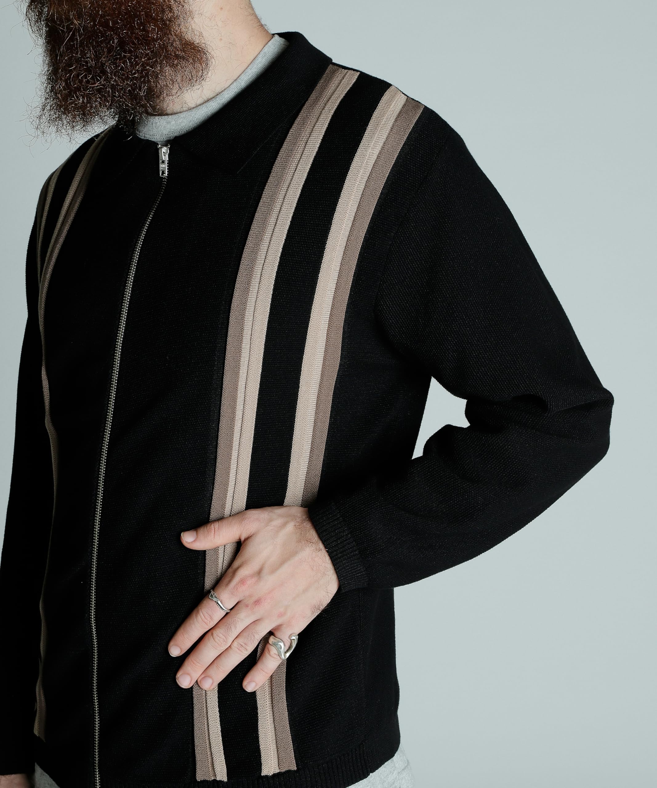 SCHOTT BROS. ブラックカーディガン セットアップ　上XL下L SCHOTT BROS. ブラックカーディガン セットアップ 上XL下L