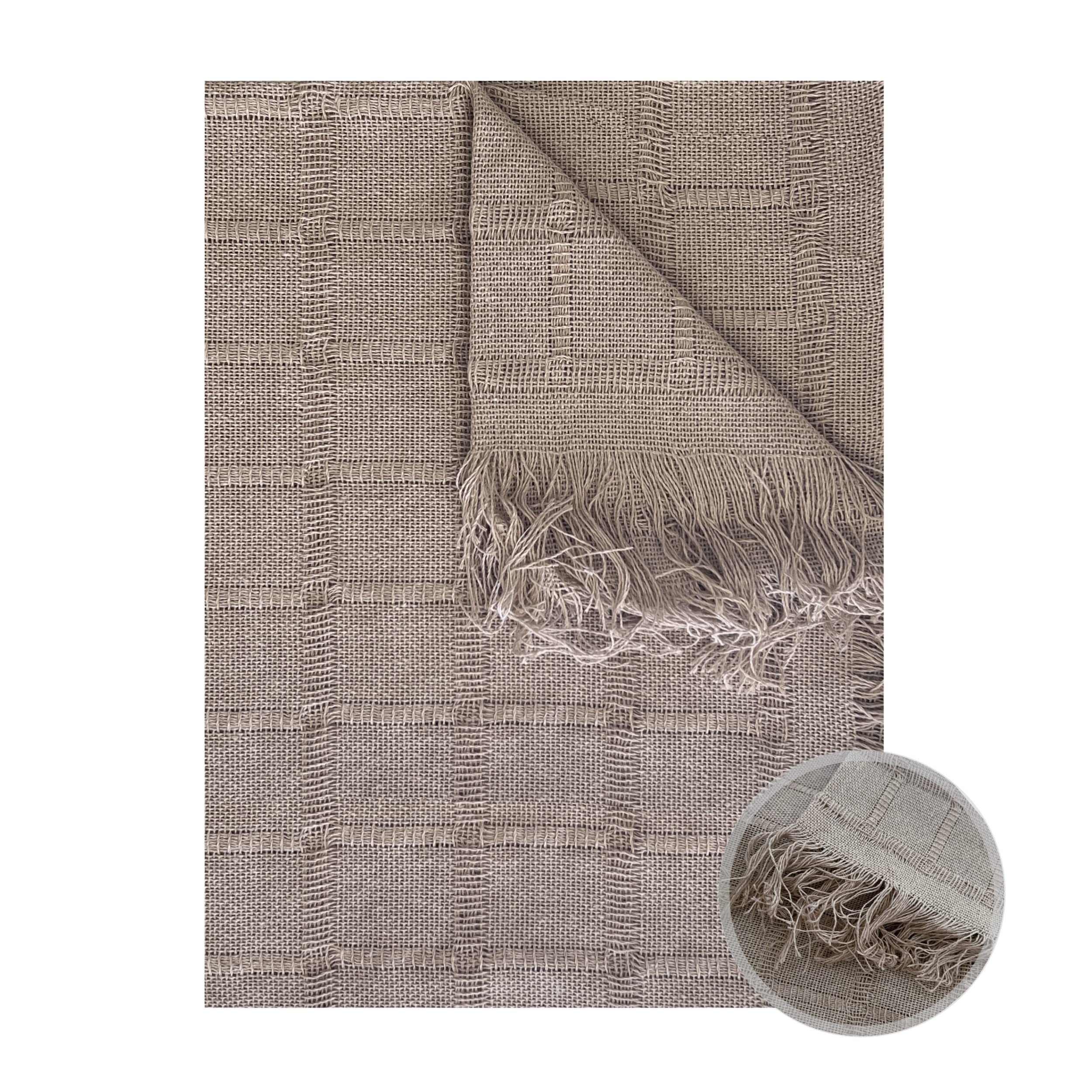 GFD – Colcha Multiusos para Sofas Lisa, Cubre Sofa, Plaid Sofa, Plaid Cama, Jarapas para Sofas, Foulard Sofa, Manta Cubre Sofa, Colcha Sofa (125 x 180, Camel)