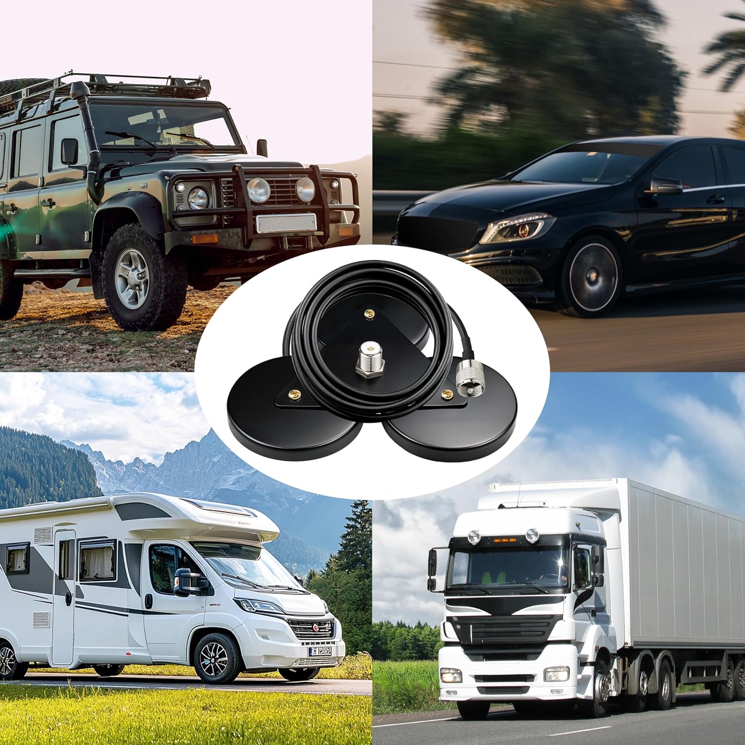 BOOBRIE NMO Heavy Duty Magnetic Antenna Mount Base