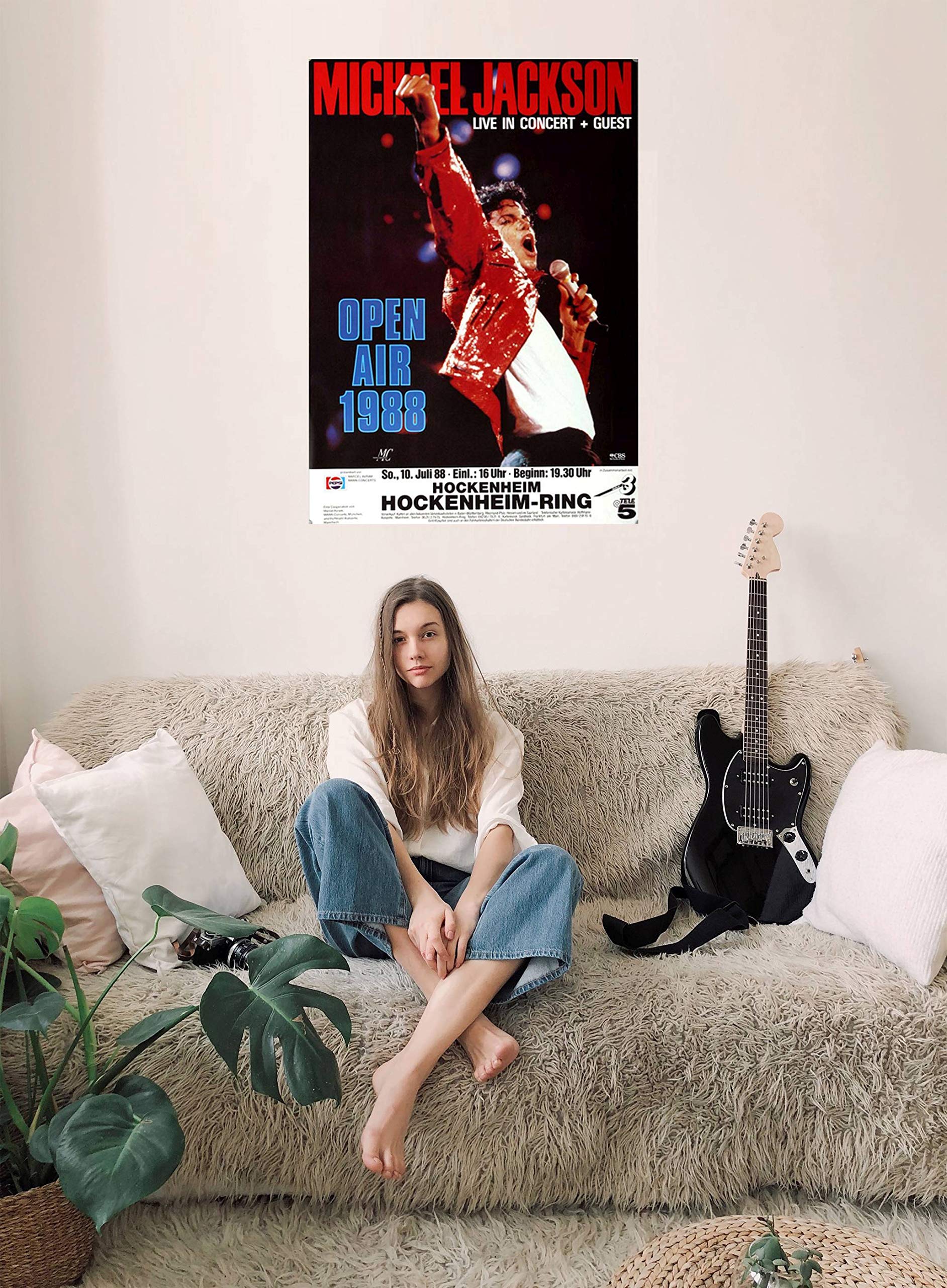 Michael Jackson - Bad World, Hockenheimring 1988 » Konzertplakat/Premium Poster | Live Konzert Veranstaltung | DIN A1 «