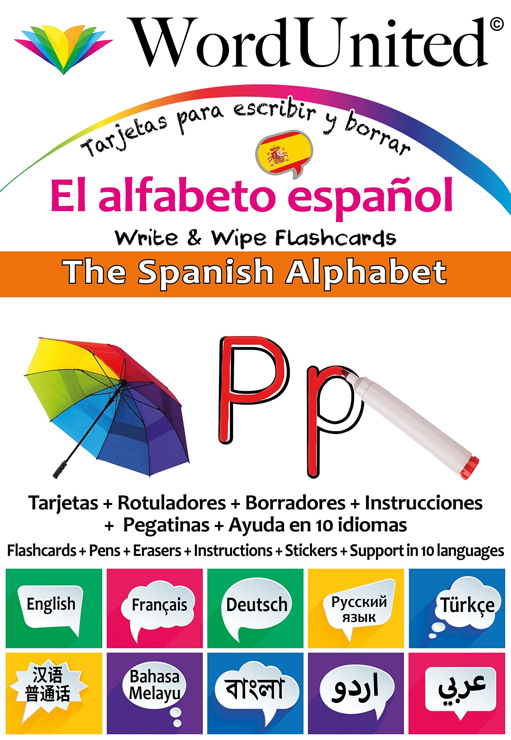 The Spanish Alphabet: Write & Wipe Flashcards