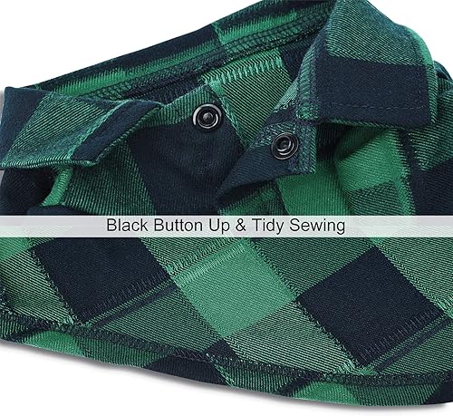 Miniatura 9 de Camisa de perro a cuadros para perros pequeños, gatos, cachorros, niños y niñas, ropa suave para mascotas, camiseta transpirable para gatos, ropa