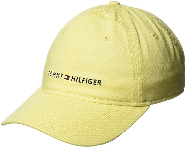 Sombrero de béisbol ajustable de algodón con logo Tommy Hilfiger para hombre