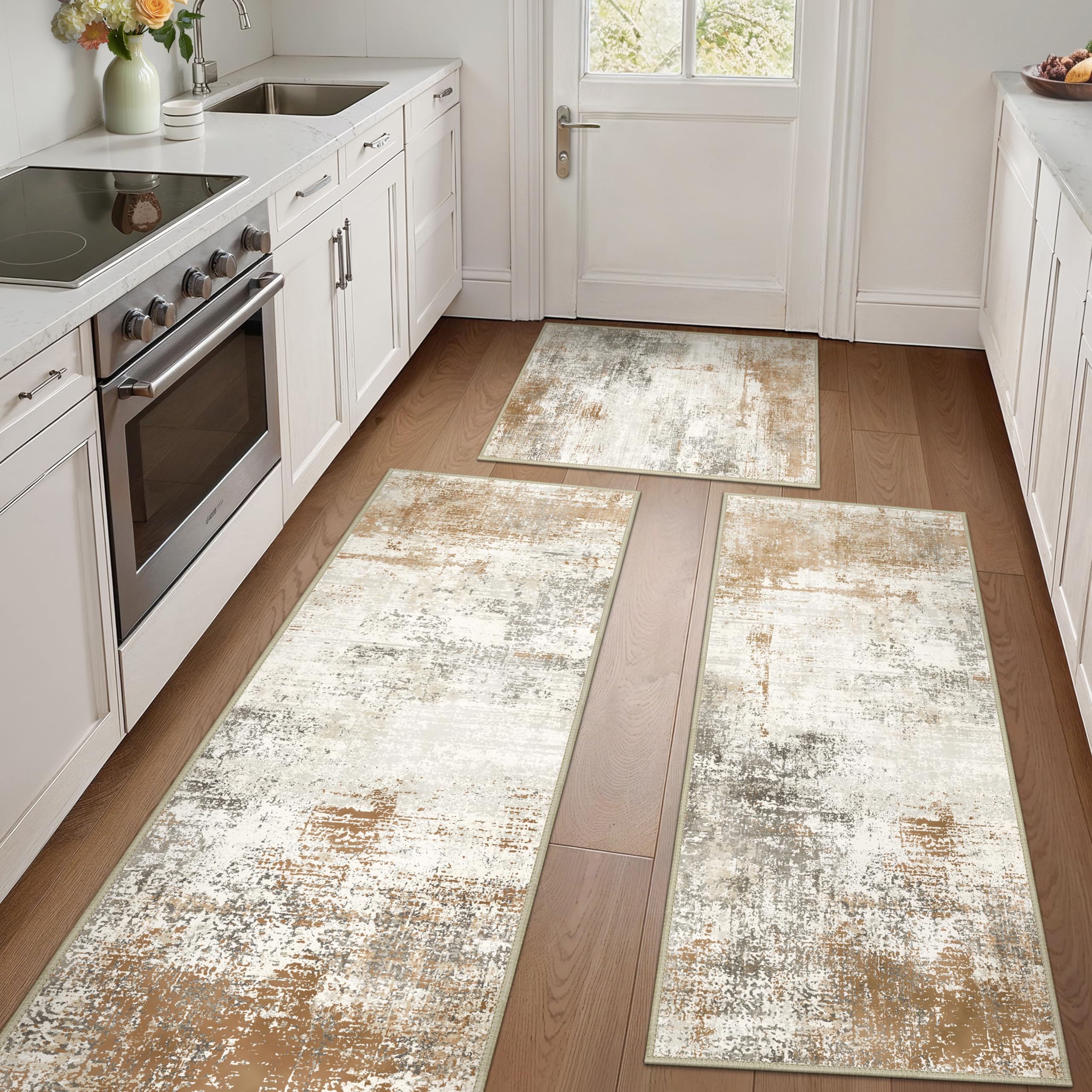 Amazon.com: GENIMO Kitchen Rug Sets of 3, Non-Slip Washable Low