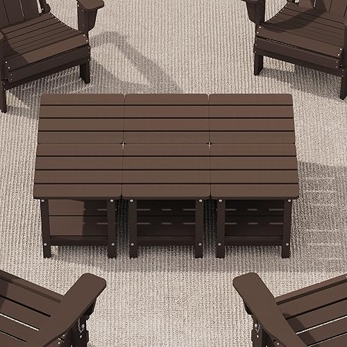 Miniatura 52 de SERWALL Mesa auxiliar Double Adirondack, Mesa auxiliar de forma rectangular, Negra