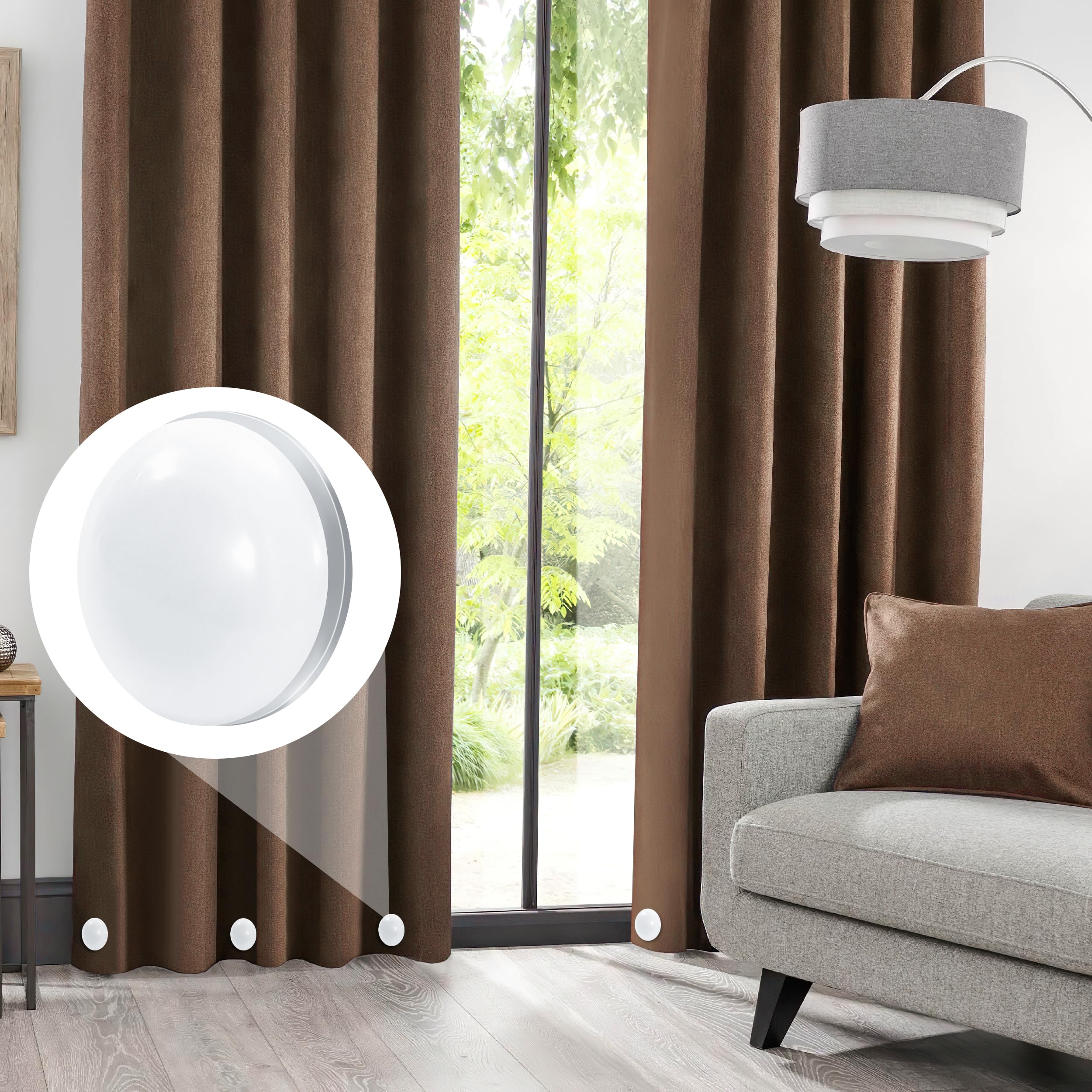 Jetec 6 Paires Poids De Draperie Magnétiques Ronds Poids De Rideau De Douche Aimants De Nappe Puissants Magnétiques Étanches Pour Draperie Nappe