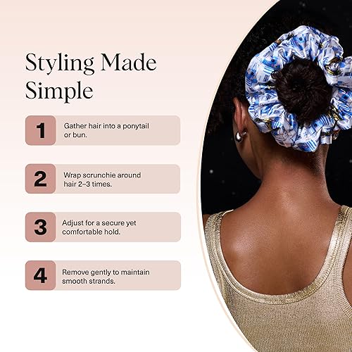 Miniatura 229 de Kitsch Coleteros de satén para mujer, ligas para el cabello sin arrugas para niñas, coleteros para todo tipo de cabello y texturas, perfectos