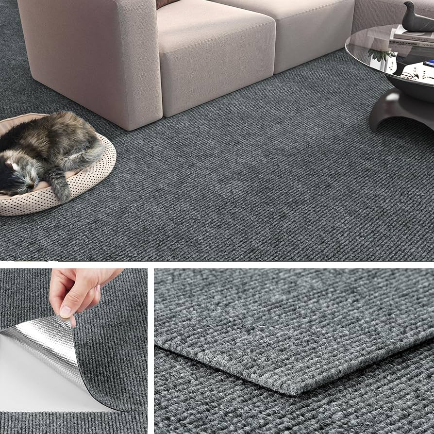 30x30CM Self Adhesive Carpet Home Office Floor Carpet Anti-slip Floor