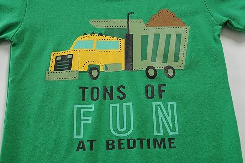 Miniatura 2 de Little Hand Pijamas de dinosaurio para niños pequeños, pijamas de verano con diseño de camión monstruo para niños, conjuntos cortos de 2 a 7 años