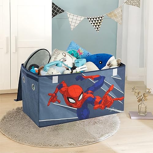 Miniatura 69 de Idea Nuova Cocomelon - Baúl plegable de almacenamiento de juguetes para niños, duradero con tapa Cocomelon,Batman Caballero Oscuro,Azul -