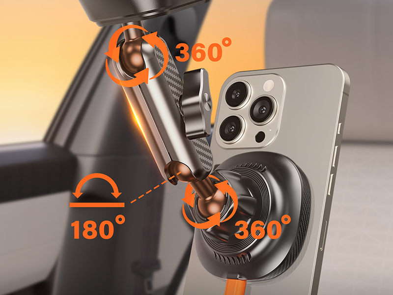 A2C Qi2 15W Wireless Charger For MagSafe Car Mount Magnetic
