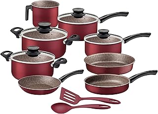 Jogo de panelas tramontina antiaderente paris 10 pç vermelho