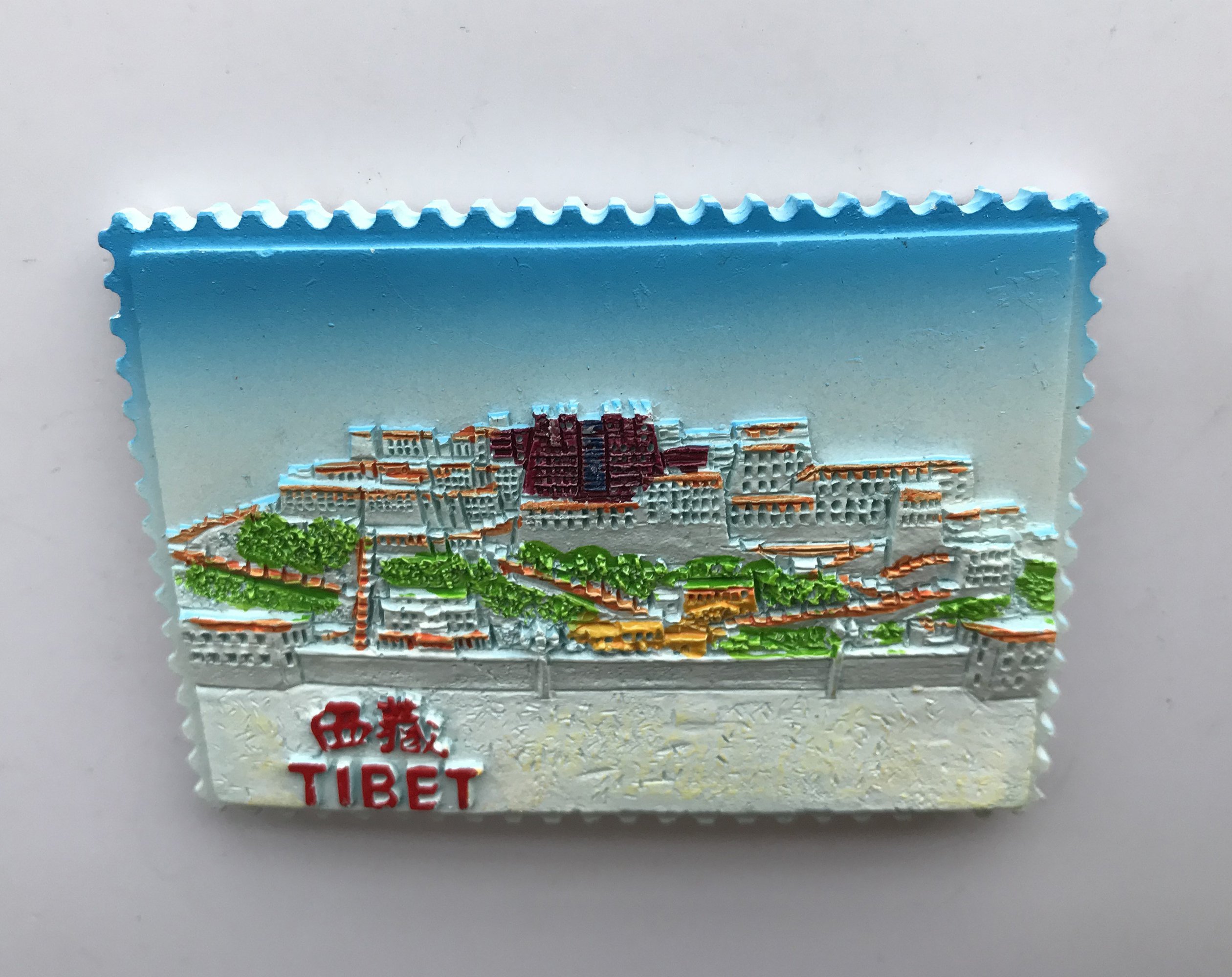 Tibet China - Magnete per frigorifero da viaggio, souvenir 3D per
