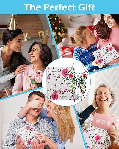 Miniatura 6 de KY &BOSAM - Atrapa luz de vitral con mariposa de color, con la frase A special teacher. Campanilla para el viento, como regalo para la profesora en