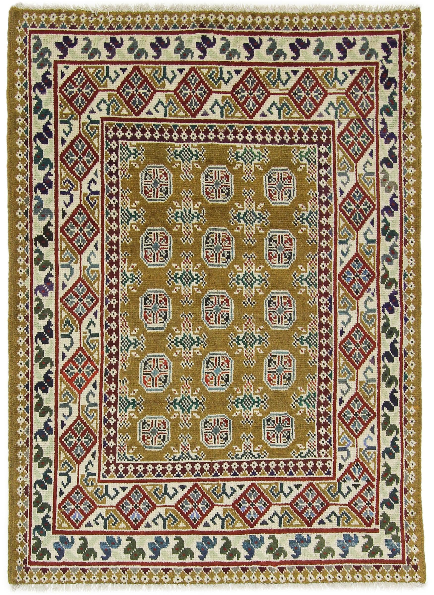 Tapis d'Orient Afghan Akhche en laine pour isoler un sol froid avec élégance