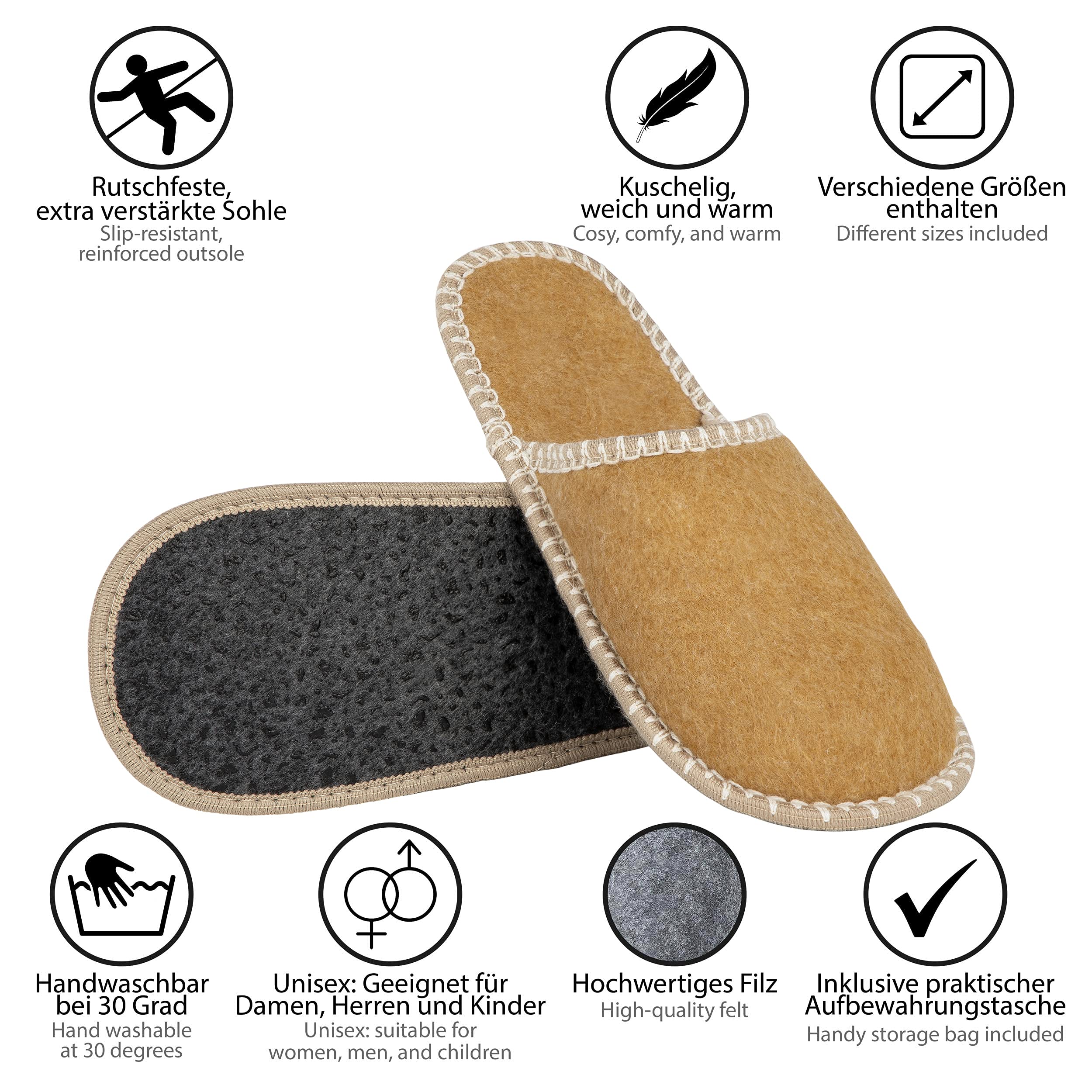 ONVAYA® Pantofole per ospiti in ABS