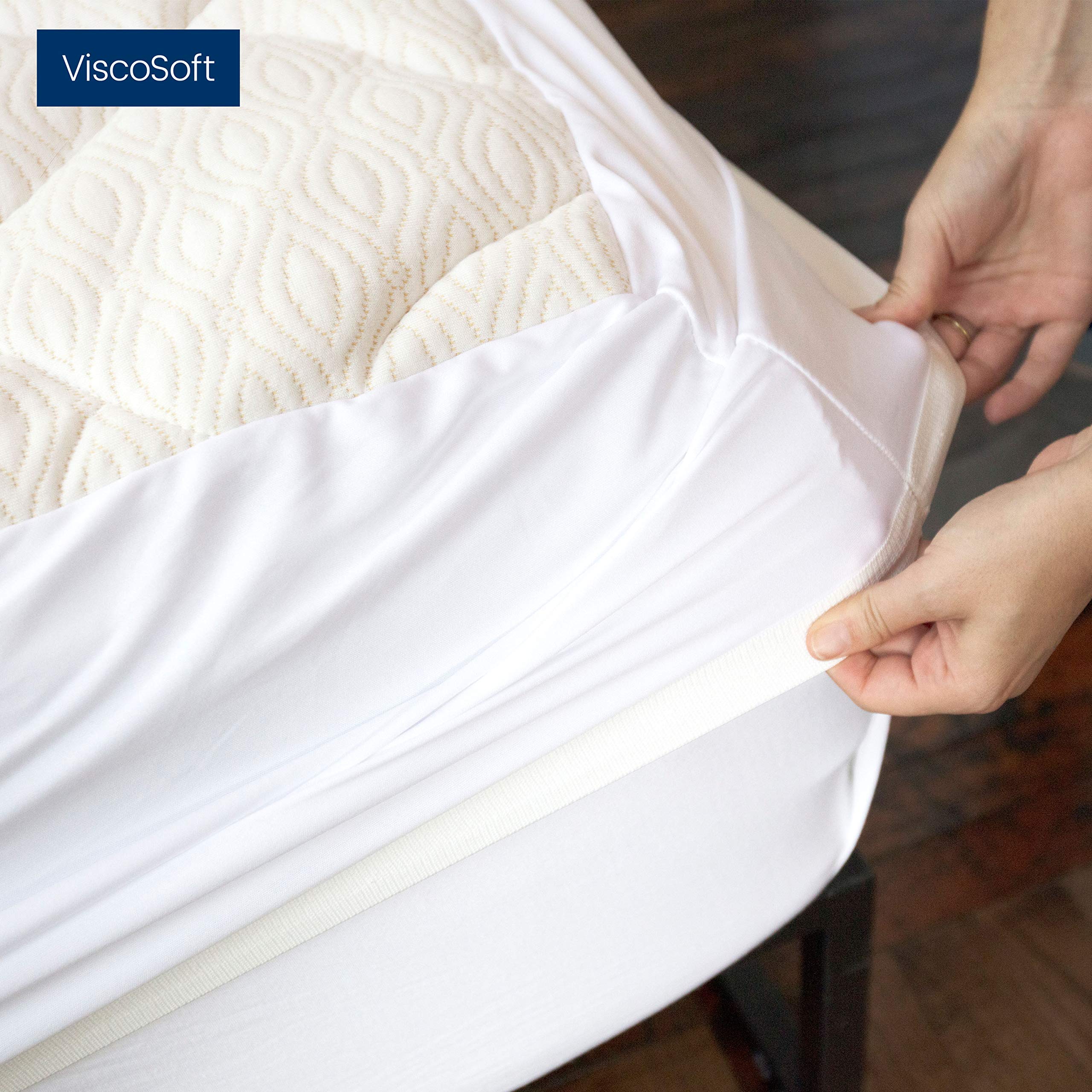 mello Surmatelas 135x190 Bien-Etre, Matelassage léger Haute qualité, Housse Tissu Respirant et rafraichissant à Base de Cuivre Effet Bien-être, Soutien Moelleux pour Toutes Positions de Couchage