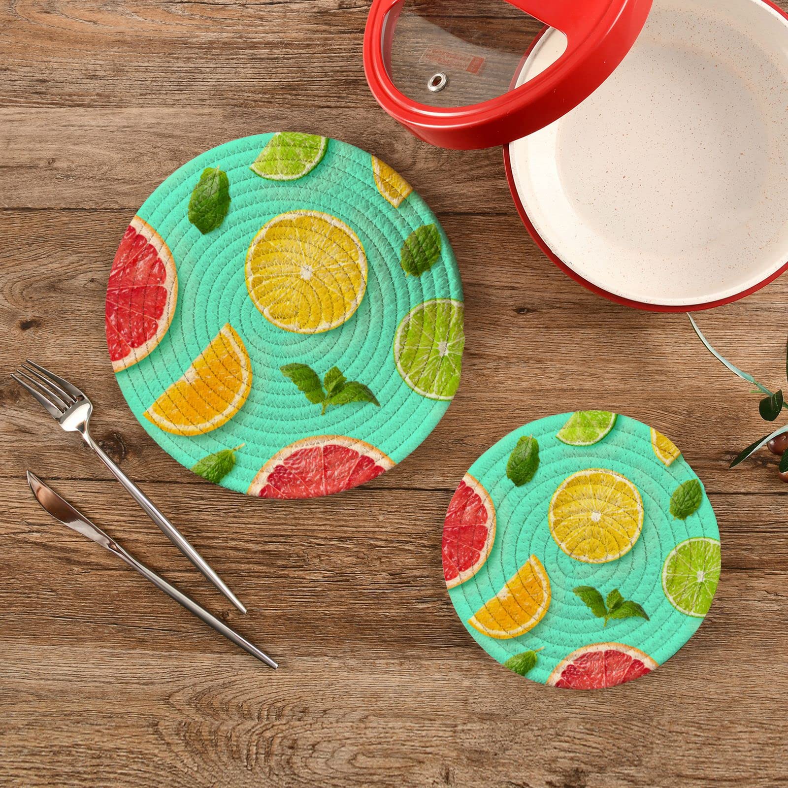 Heat-Resistant Table Runner With Fruit Print – Long Trivet Mat For Countertops & Dining Tables - View #9