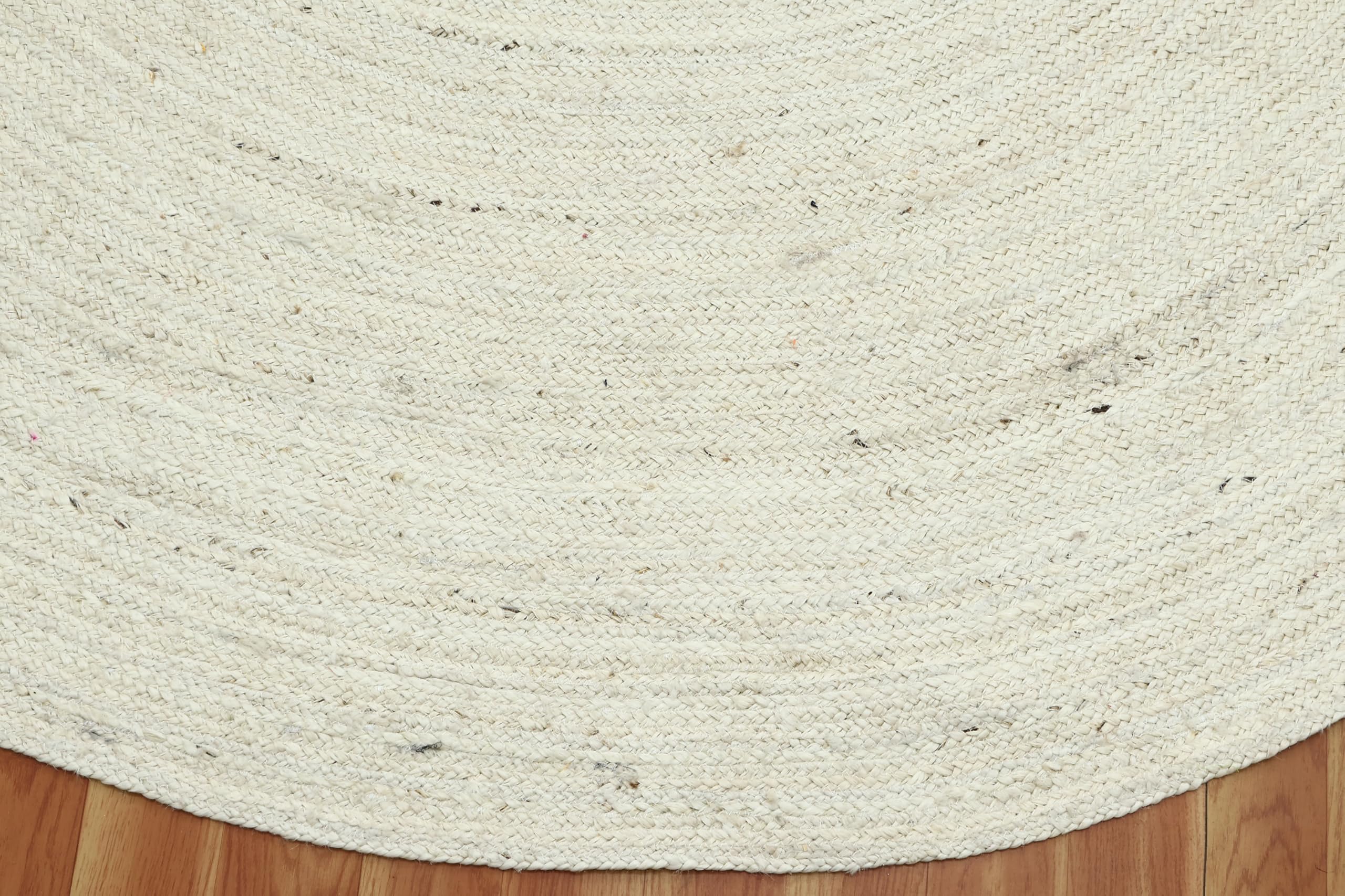 Tapis rond en jute naturelle pour intérieur et extérieur - 91 cm - Pour chambre à coucher, chevet, table à manger, couloir et cuisine