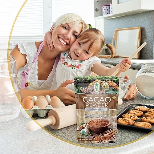 Miniatura 9 de Pure Natural Miracles Cacao en polvo 2 lb y puntas de cacao 2 lb - Orgánico crudo sin azúcar
