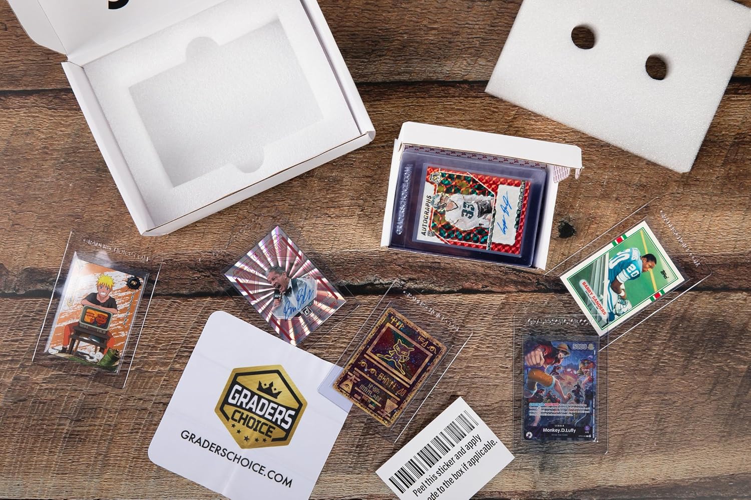 Card Grading Submission Kit for PSA, CGC, SGC, BGS & TAG – Premium All-in-One Self-Sealing Shipping Box with Shock-Absorbent Foam, 20 Semi-Rigid Holders, 20 Sleeves, Microfiber Cloth & Barcode Sticker