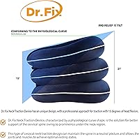 Vista 11 de Dr Fix Cervical Neck Traction Device for Instant Neck Pain Relief at Home Elastic Band (Dark Blue, 12-17)