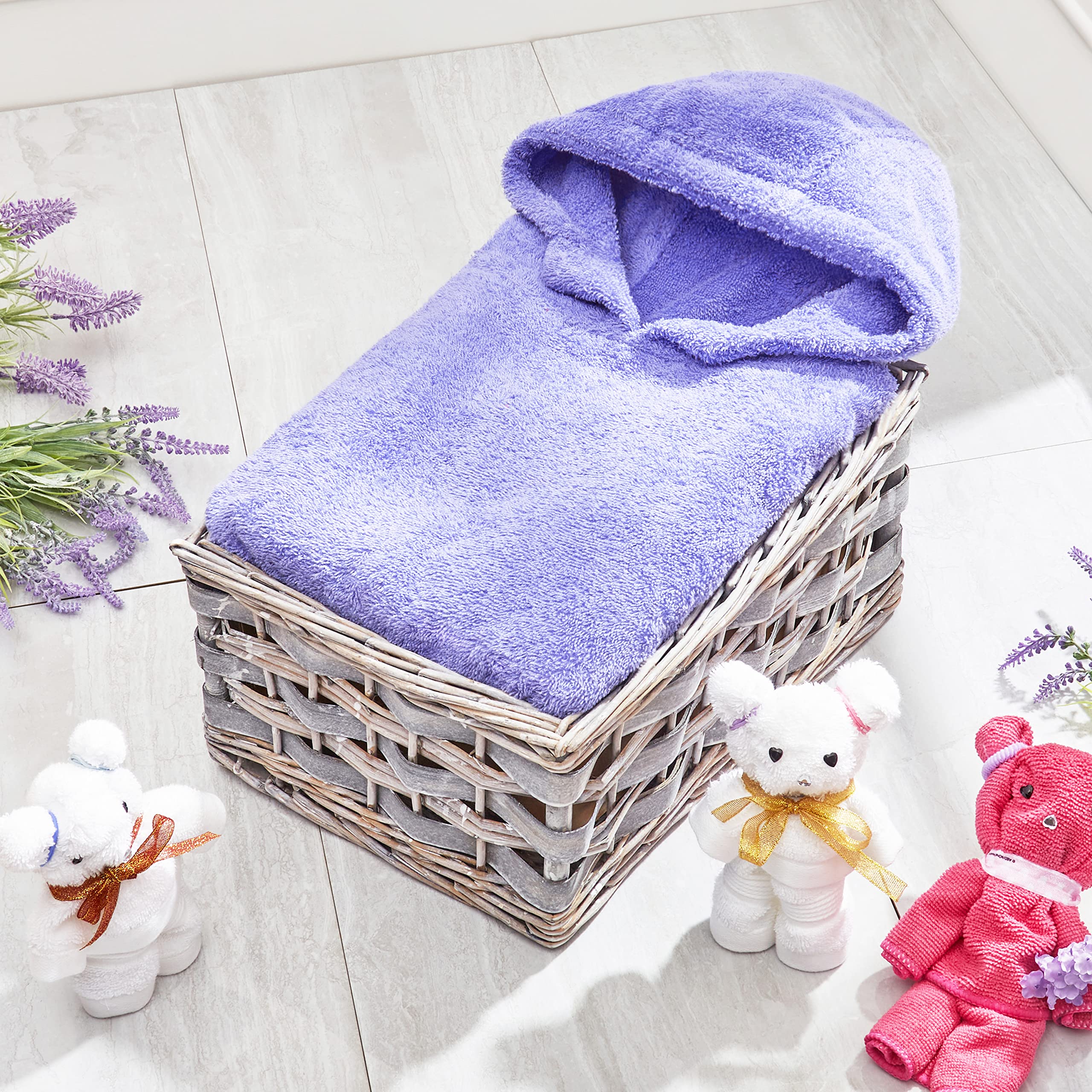 CityComfort Peignoir Enfant Garçon, Poncho de Bain en Coton, Poncho Éponge Enfant Capuche Taille