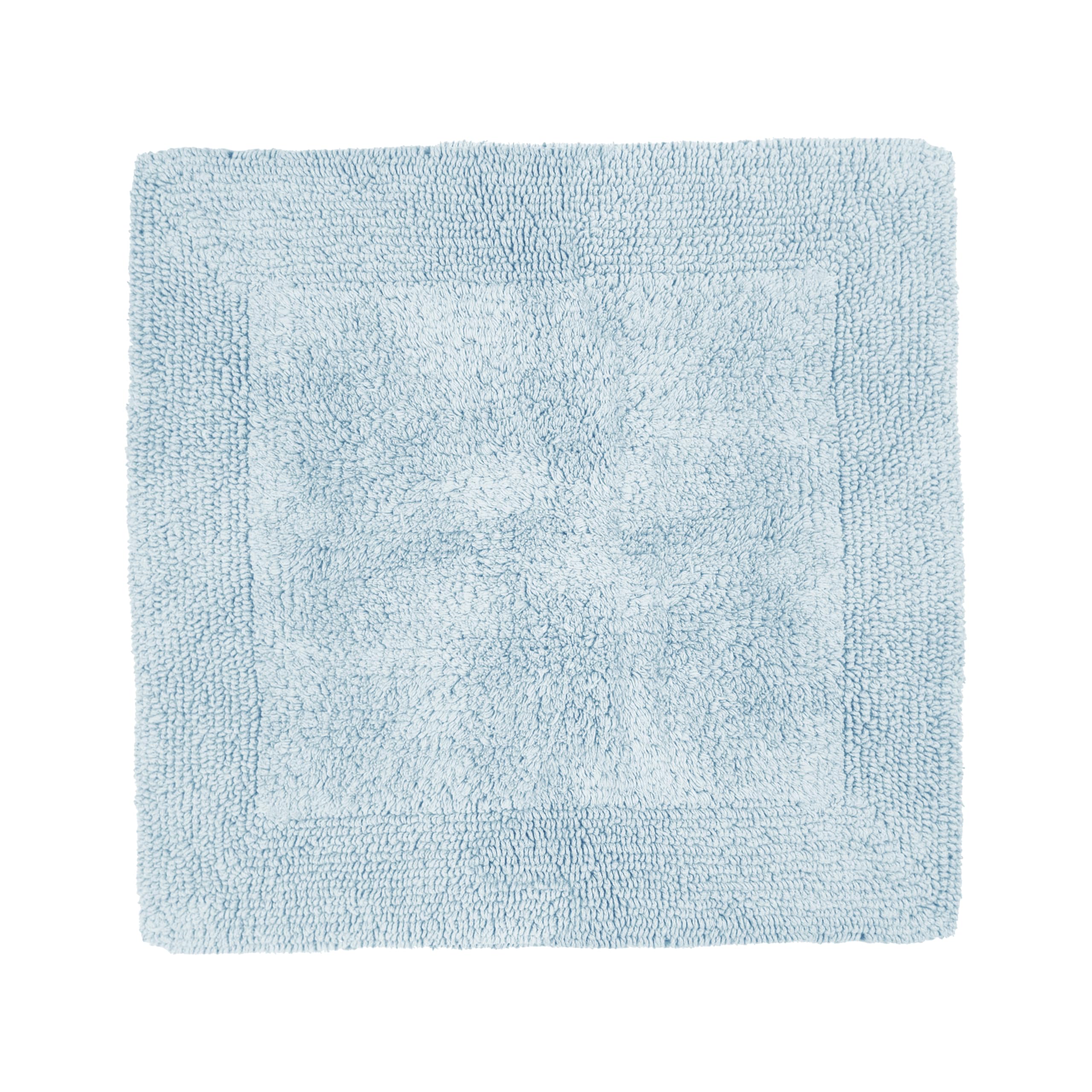 Allure Bath Fashions Elegance Reversible Heavyweight Shower Mat - Baby Blue - 55 x 55cm