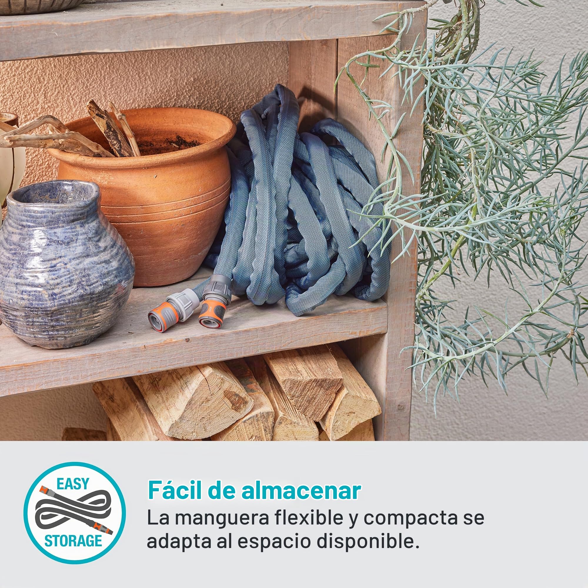 Gardena Liano Xtreme 3/4 pulgadas, set 20m: Manguera de jardín ultra robusta de tejido, para grifos de agua interiores, manguera interna de PVC, ligera, resistente a la climatología (18480-20)