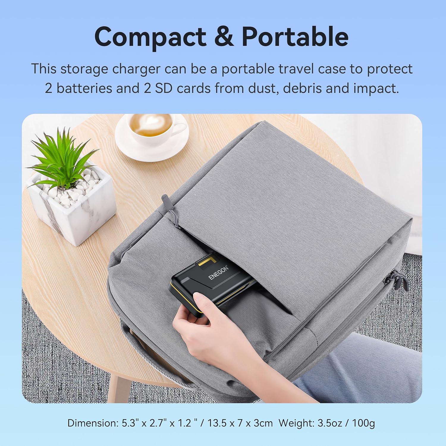 ENEGON NP-W126S / W126 20W Dual Battery Quick Charger Set Compatible with Fuji X-T100, X-T200, X100F, X100V, X100VI, X-S10, X-A5, X-A10, X-E4, X-Pro2, X-Pro3, X-T1, X-T2, X-T3, X-T10, X-T20, X-T30 II - Image 7