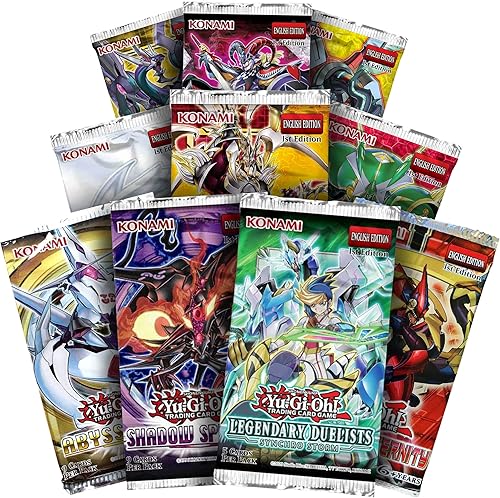 Golden Groundhog Paquete de refuerzo de tarjetas Yugioh Con 10 paquetes de refuerzo aleatorios de Yugioh Incluye caja de mazo TCG