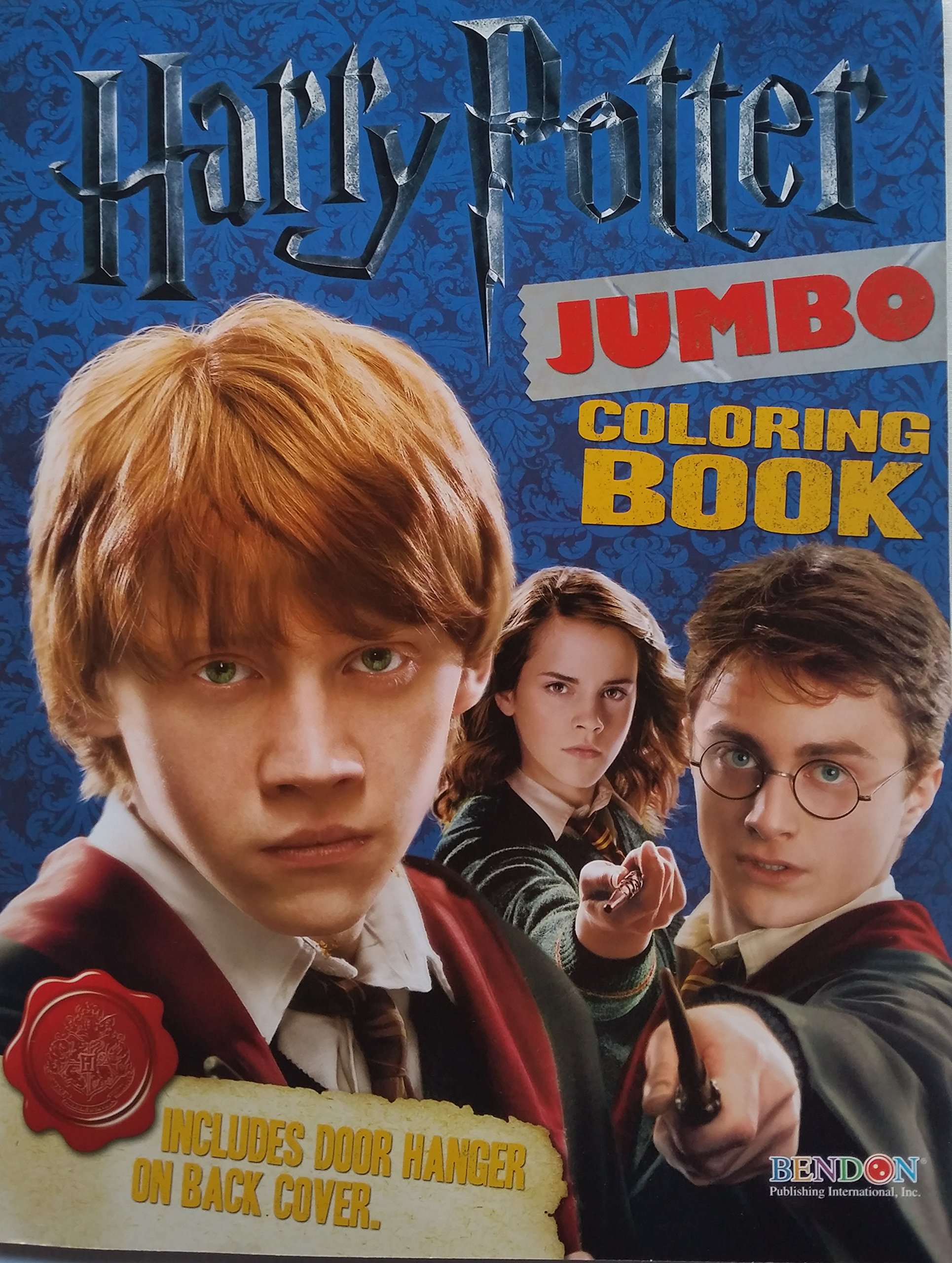HARRY POTTER Jumbo Coloring Book: 11" X 8" with Bonus Bookmarks! 64 Pages!! Red Cover!