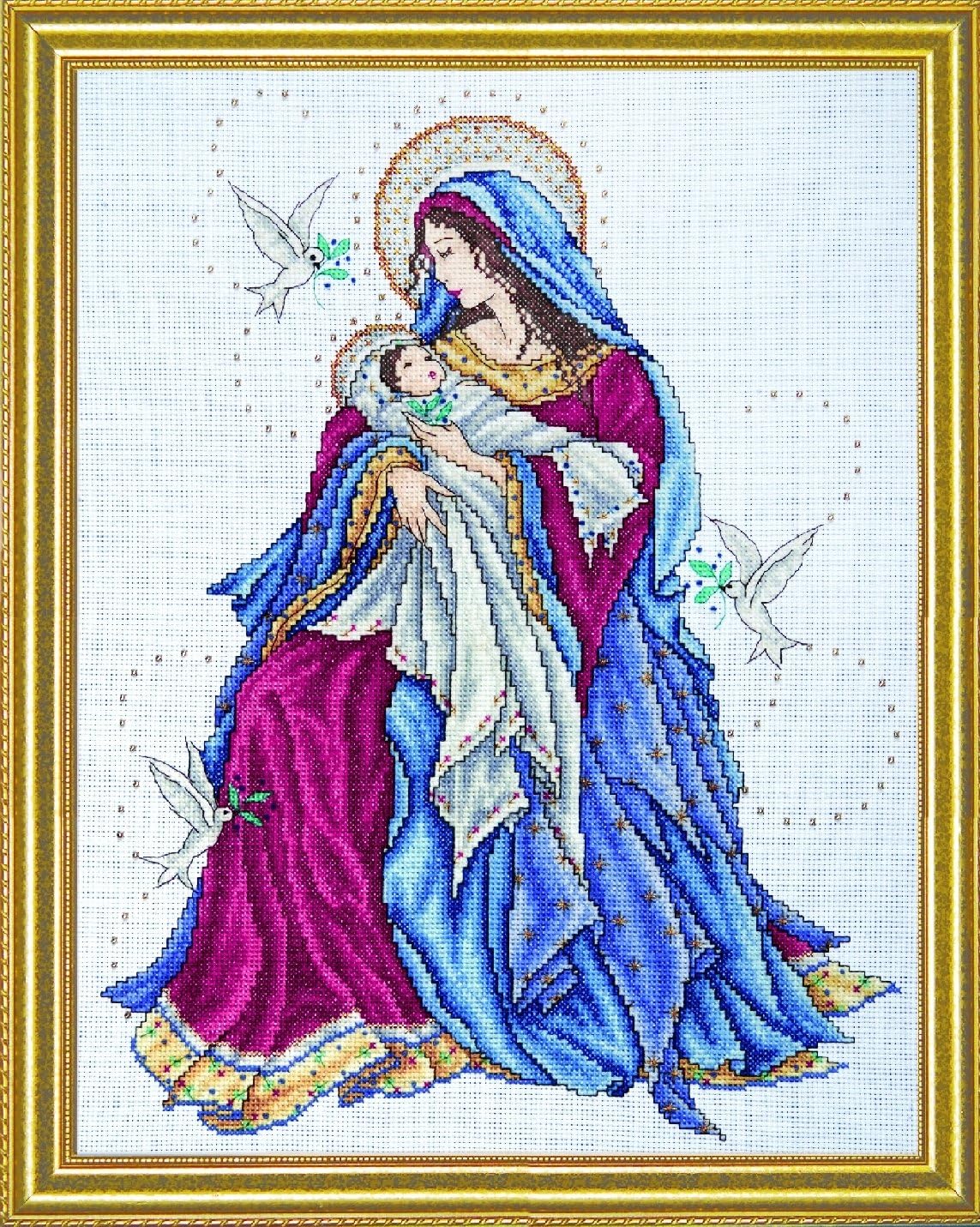 Tobin Counted Cross Stitch, Madonna and Child, 12 by 15 inches