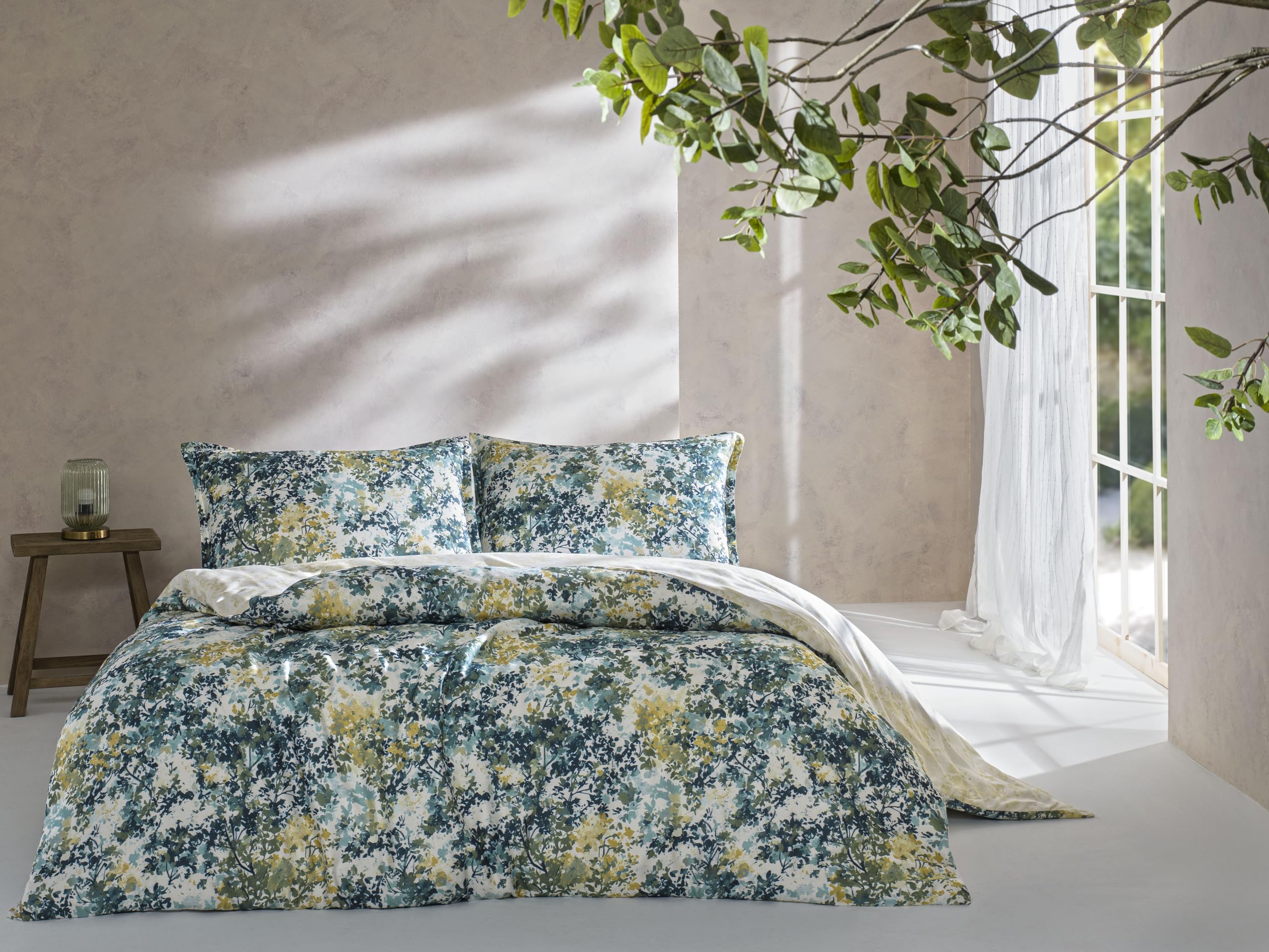 Taç Reborn Primrose Bambu Çift Kişilik Nevresim Takımı Bej