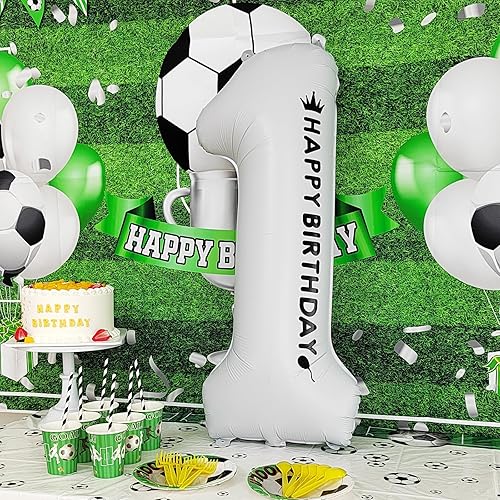 Miniatura 3 de Globos blancos de 40 pulgadas, suministros de decoración de fiesta de cumpleaños, globo número 1 para primer cumpleaños, 1 globo para primer