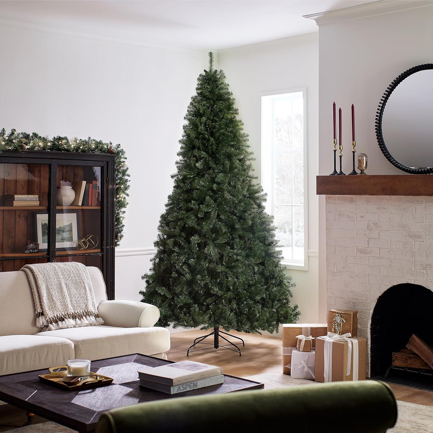 9' Green Plastic North Valley Spruce Artificial Christmas Tree